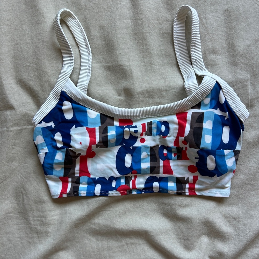 Aerie Colorful Patterned Bikini Top